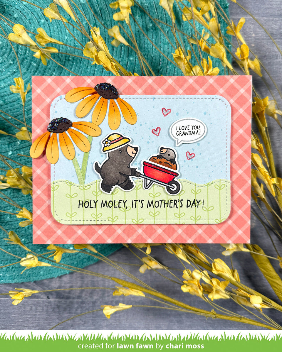 Lawn Fawn - A MOLE LOT OF FLOWERS - Stamps Set – Hallmark Scrapbook