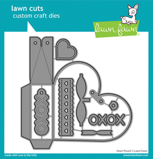 Lawn Fawn - HEART POUCH - Dies Set