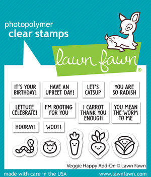 Lawn Fawn - VEGGIE HAPPY ADD-ON - Stamps Set