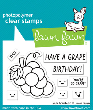 Lawn Fawn - Year Fourteen GRAPES BUNCH (You're so Grape) - Stamps Set