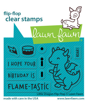 Lawn Fawn - LITTLE DRAGON Flip-Flop - Stamps Set