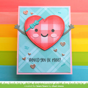 Lawn Fawn - STITCHED HAPPY HEART - Dies set