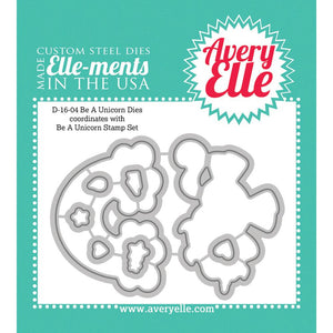 Avery Elle - BE A UNICORN Elle-Ments Die Set  - 8 pc - Hallmark Scrapbook - 1