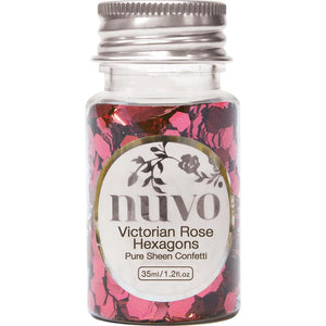Nuvo Confetti - VICTORIAN ROSE HEXAGONS - 1oz - 20% OFF!