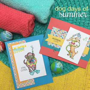 Newton's Nook Designs - DOG DAYS OF SUMMER Clear Stamps - Hallmark Scrapbook - 3