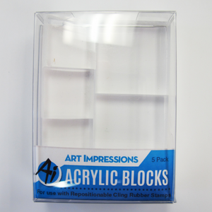 Art Impressions - Acrylic VARIETY Stamp Block Set - 5pc *