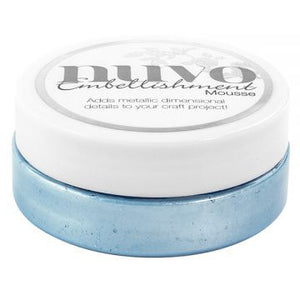 Nuvo Embellishment MOUSSE - CORNFLOWER BLUE - By Tonic Studio - Hallmark Scrapbook - 1
