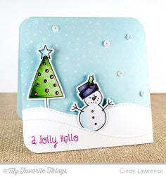 My Favorite Things - SNOWFALL Background Cling Rubber Stamp 6"X6" - Hallmark Scrapbook - 4