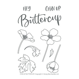 Honey Bee Stamps - CHIN UP BUTTERCUP - Stamp Set - 50% OFF! - retired