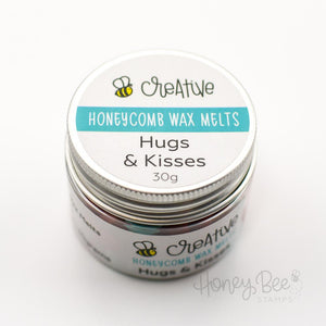 Honey Bee - Honeycomb Wax Melts - HUGS and KISSES Red, Pink and Aqua