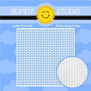 Sunny Studio - CABLE KNIT - Embossing Folder