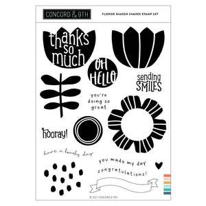 Concord & 9th - FLOWER SHAKER SHAPES - Stamps Set