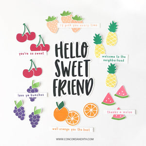 Concord & 9th - FRUIT FOR THOUGHT - Stamps & Dies BUNDLE Set