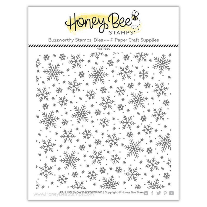 Honey Bee - FALLING SNOW BACKGROUND - Stamp Set