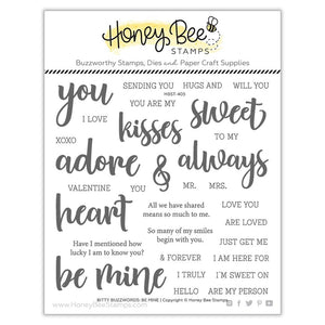 Honey Bee - Bitty Buzzwords: BE MINE - Stamps set