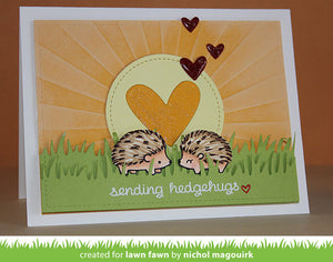 Lawn Fawn - Hedgehugs - CLEAR STAMPS 4 pc - Hallmark Scrapbook - 4