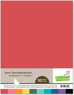Lawn Fawn - RAINBOW Cardstock Collection 8.5x11 Paper Pack - Hallmark Scrapbook - 1