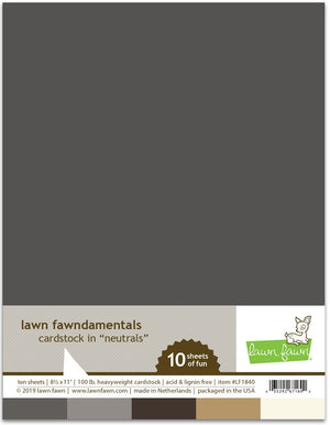 Lawn Fawn - NEUTRALS Cardstock 8.5x11 Paper Pack
