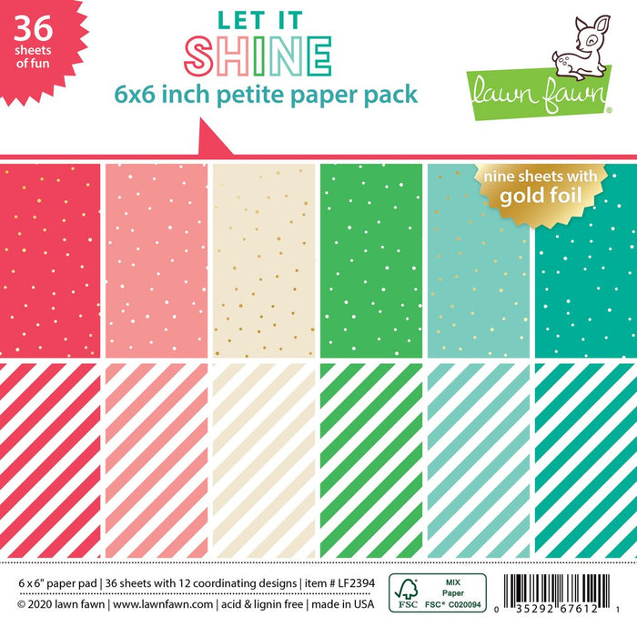 Lawn Fawn - LET IT SHINE - Petite Paper Pack 6x6