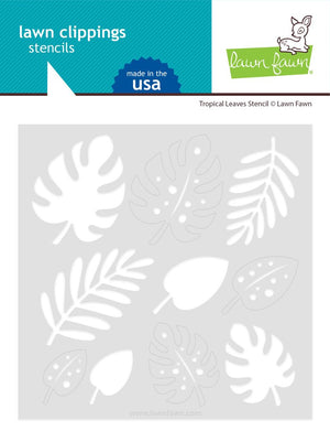 Lawn Fawn - TROPICAL LEAVES - Lawn Clippings Stencil