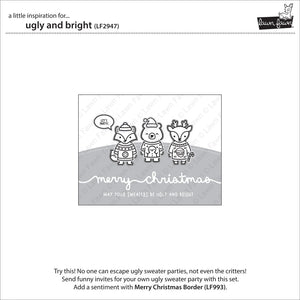 Lawn Fawn - UGLY and BRIGHT - Stamps Set - Ugly Sweater