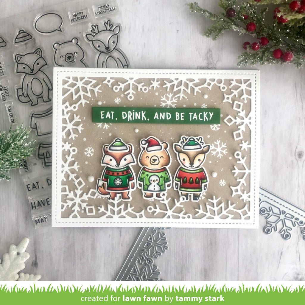 Lawn Fawn - SNOW FLURRIES BACKDROP - Dies Set – Hallmark Scrapbook