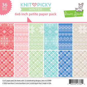 Lawn Fawn - Knit Picky WINTER - Petite Paper Pack 6x6