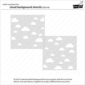 Lawn Fawn - CLOUD BACKGROUND - Lawn Clippings - Stencils Set - 20% OFF!