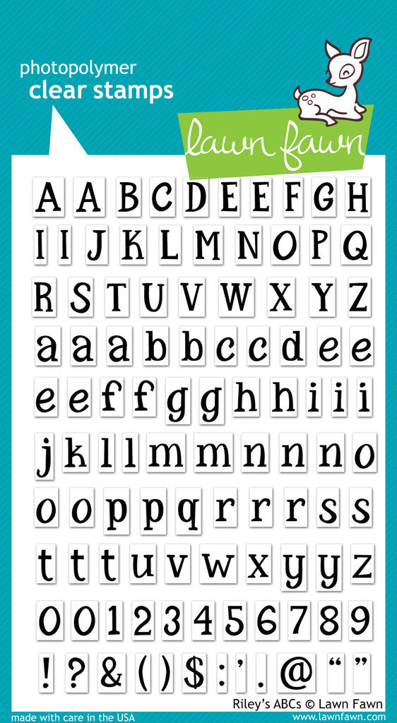 Lawn Fawn - Riley's ABCs - CLEAR STAMPS 103pc