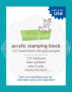 Lawn Fawn - Acrylic Stamping Block - 2.5" ROUND BLOCK - Hallmark Scrapbook - 1