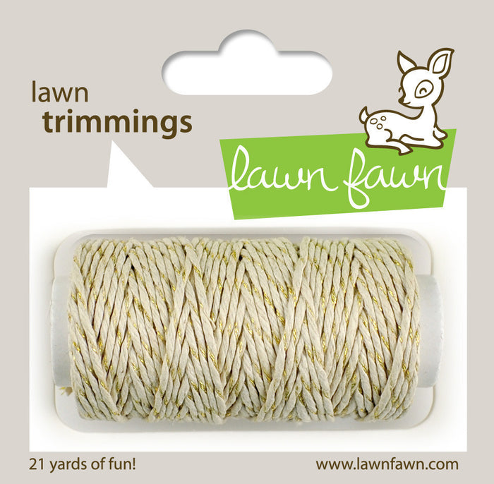 Lawn Fawn - Hemp Cord - Lawn Trimmings GOLD SPARKLE