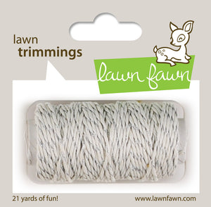 Lawn Fawn - Hemp Cord - Lawn Trimmings SILVER SPARKLE - Hallmark Scrapbook
