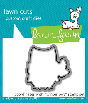 Lawn Fawn - Winter Owl - LAWN CUTS Die - Hallmark Scrapbook - 1