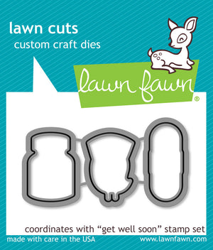 Lawn Fawn - Get Well Soon - LAWN CUTS DIES 3 pc - Hallmark Scrapbook - 1