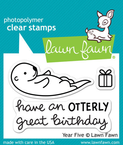 Lawn Fawn - YEAR FIVE (otter) - Clear STAMPS 3pc
