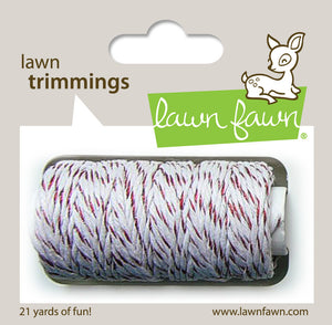 Lawn Fawn - Hemp Cord - Lawn Trimmings RED SPARKLE - Hallmark Scrapbook