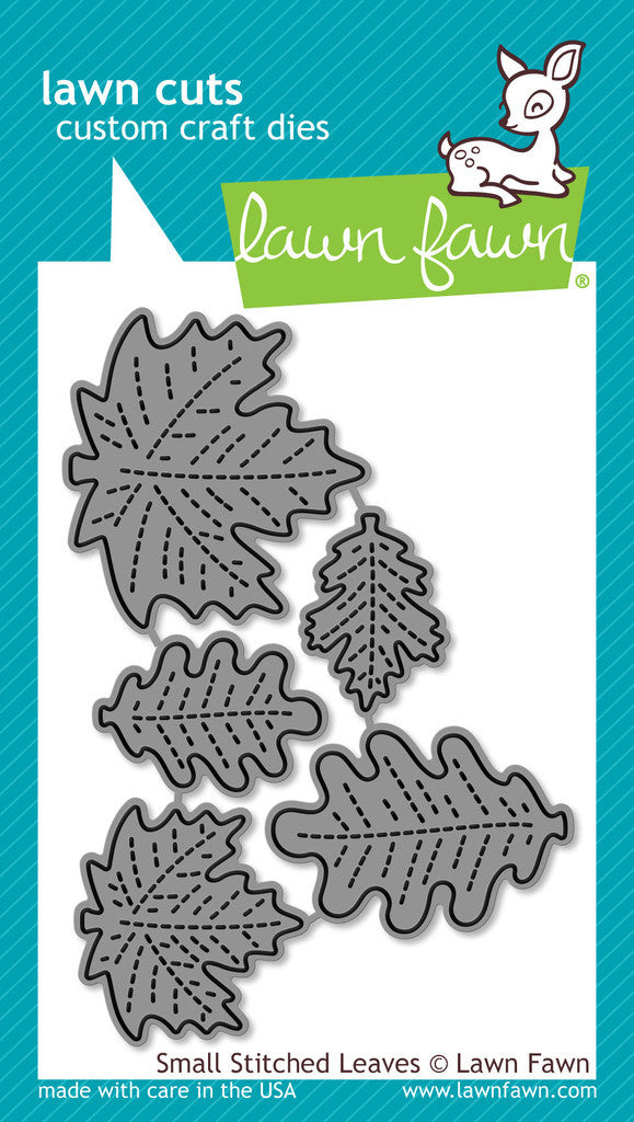Lawn Fawn - SMALL Stiched Leaves - Lawn Cuts DIES 5pc *