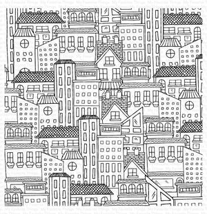 My Favorite Things - CITY BLOCK Background - Rubber Stamp