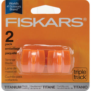 Fiskars TRIMMER BLADE Refill 2-pack Titanium Triple Track High-Profile - Hallmark Scrapbook - 1
