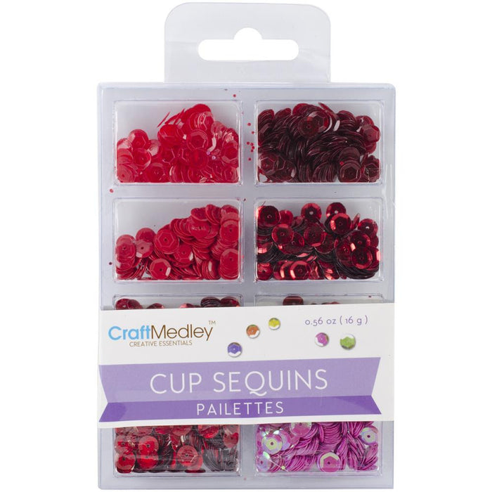 CraftMedley - Cup SEQUIN KIT  - ROUGE 7mm (.56 oz)