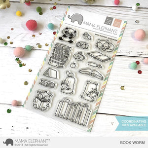 Mama Elephant - BOOK WORM - Clear Stamps