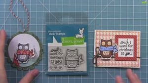 Lawn Fawn - Winter Owl - CLEAR STAMPS 3 pc - Hallmark Scrapbook - 2