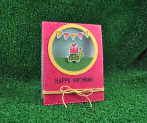 Lawn Fawn - Year Two - Birthday Turtle - CLEAR STAMPS 7 pc - Hallmark Scrapbook - 2