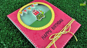 Lawn Fawn - Year Two - Birthday Turtle - CLEAR STAMPS 7 pc - Hallmark Scrapbook - 4