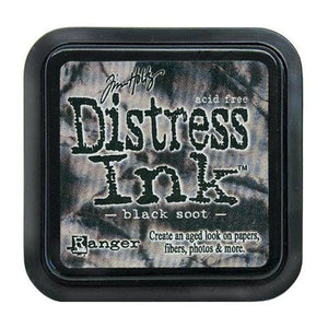 Tim Holtz Ranger Distress Ink Pad - Black Soot - Hallmark Scrapbook - 1