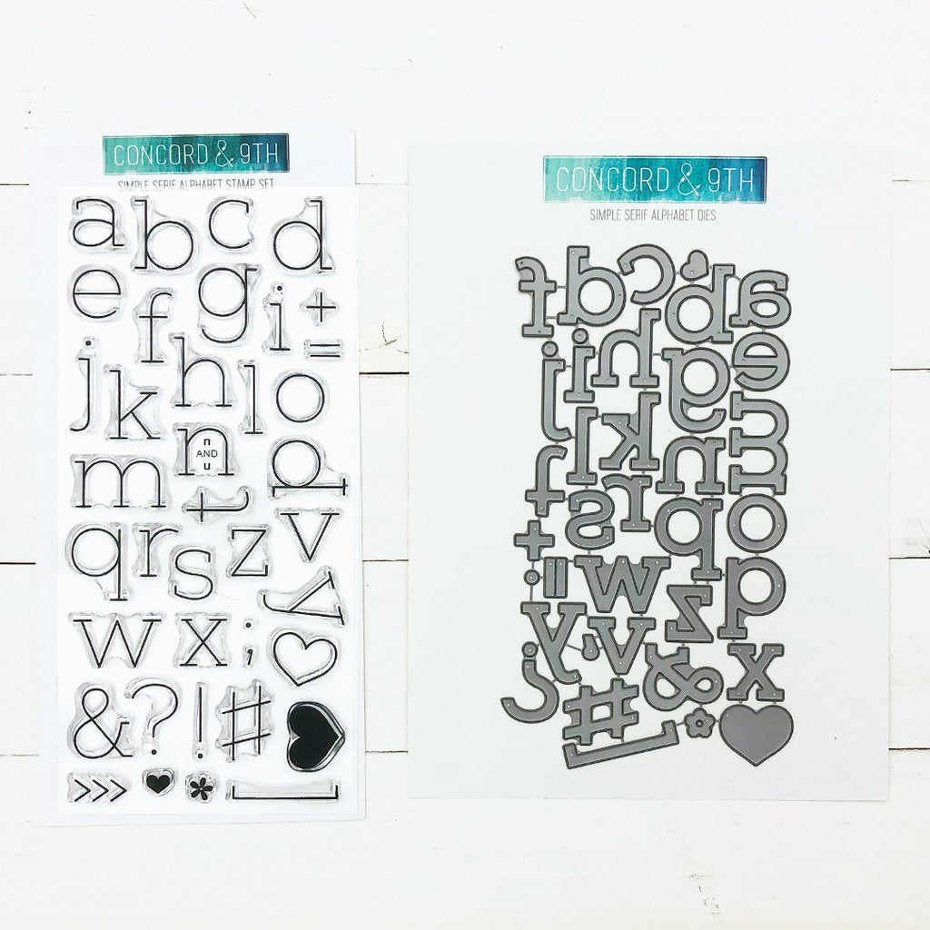 Concord & 9th - SIMPLE SERIF ALPHABET - Stamps and Dies BUNDLE set - 1 ...