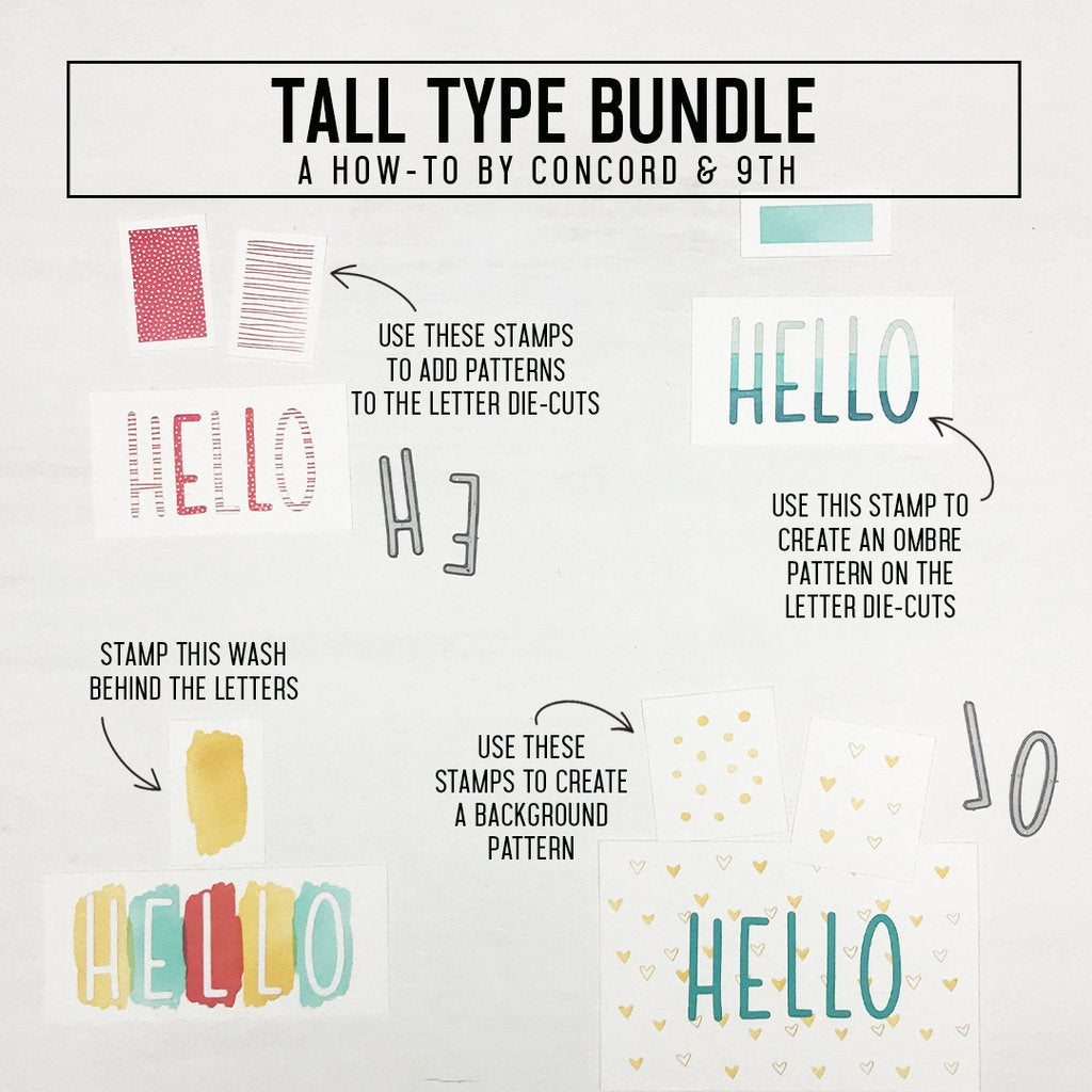 Concord & 9th - TALL TYPE ALPHABET Dies Set – Hallmark Scrapbook