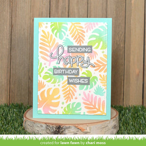 Lawn Fawn - TROPICAL LEAVES BACKGROUND STENCILS - Lawn Clippings Stencil