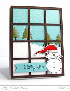My Favorite Things - SNOWFALL Background Cling Rubber Stamp 6"X6" - Hallmark Scrapbook - 3