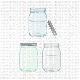 Sunny Studio - VINTAGE JAR - Stamp Set - Hallmark Scrapbook - 2